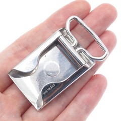 925 Sterling Silver Antique Diamond-Cut Westinghouse 25 Years Award Belt Buckle
