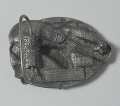 I&rsquo;d Rather be Fishing Belt Buckle 1985 Siskiyou Buckle Co. Inc. Williams Oregon