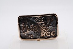 Big Cottonwood Canyon Topographic Belt Buckle | Hand Poured Bronze | 3D Map
