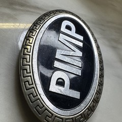 Pimp Belt Buckle Black & Sliver