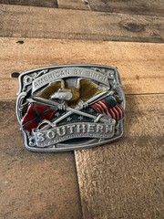 Mens belt Buckle bergamot Works 1986 Cowboy Western Southern By Grace Of God US