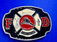 Firefighter Fire Department Fire Engine Fire Brigade Commemorative Belt Buckle
