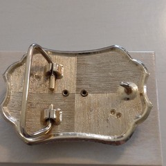 Belt Buckle NASA Moon Rover Solid Pewter DORY,Sand Stone Gold Tone Buckle