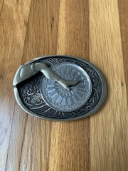 Vintage The Gal Leg Vintage Bronze Spinning Belt Buckle Collectible RARE