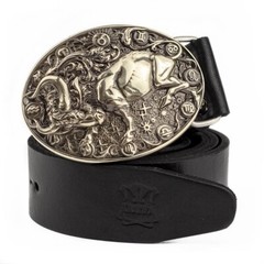 Taurus german silver belt buckle, Taurus Bull Horoscope Astrological Zodiac Sign