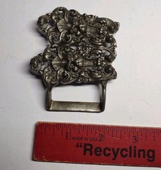 Vintage Synek Laughing Gargoyle Pewter Buckle Rare Gothic Satyrs 1970