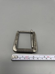 Heavy Duty Vintage Silver Single Prong Roller Leather Belt Buckle For 40MM Strap