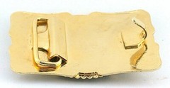 Black Onyx 40×30 Cabochon Southwest Theme Gold Color 2 1/2 Inch Belt Buckle