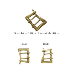 Solid Brass High End Casual Belt Buckle 40mm Pin Buckle Quick Release Accessory