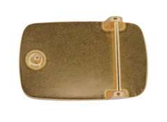 Solid Brass Rounded Rectangle Metal Belt Buckle