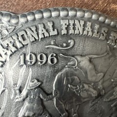 Vintage 1996 Hesston National Finals Rodeo (NFR) Belt Buckle Sealed
