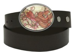 Koi Fish Belt Buckle – Traditional Japanese Tattoo Handmade Artisan – 734