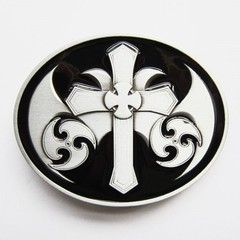 CELTIC CROSS IRISH BLACK MEDIEVAL GOTHIC BELT BUCKLE