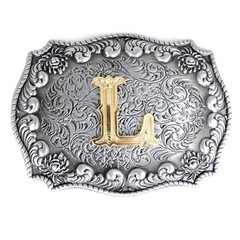 Men&rsquo;s Belt Buckles, English Letter in 3D, Western Style, CowboyAlphabe…
