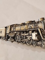 VTG Bergamot Brass Works Locomotive Coal Cart Belt Buckle 1970s 1978 Train