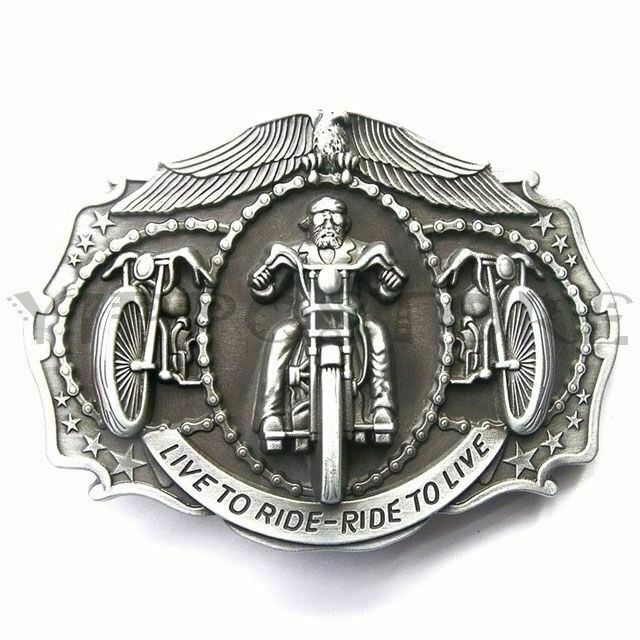 Original Live Ride Motorcycle Biker Metal Fashion Belt Buckle