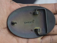 Custom Engraved Oval Belt Buckle – Personalized Logo/Name Gold & Silver Finish