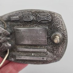 Vintage 1992 The Beatles British Union Jack Pewter Belt Buckle American Legends