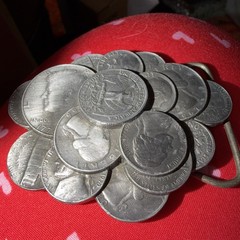 Vintage Coin Belt Buckle 1986 USA Made Novelty Statement Piece