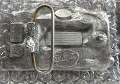 AMERICAN 4-4-0 TRAIN RAILROAD STEAM ENGINE BELT BUCKLE SISKIYOU MADE IN USA