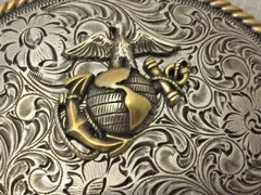 USMC Eagle, Anchor and Globe Western Style Buckle