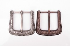 Texas Flower Carved Antique Copper Western Cowboy Buckle fit Leather Belt 1-1/2&Prime;