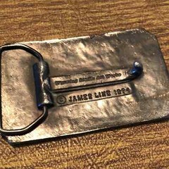 Vintage VTG 1974 Stagecoach Covered Wagon Wyoming Arts Belt Buckle