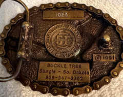 VINTAGE 1992 DAYTONA BIKE WEEK BELT BUCKLE ARTISTRY IN IRON silver or brass