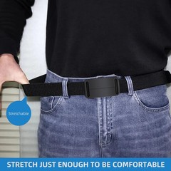 Flyhigter 1.5&Prime; Stretch Tactical Belt for Men, free size, Black