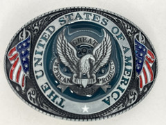 United States of America Bald Eagle Belt Buckle American Flag, USA Patriotic