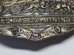 VINTAGE ARIZONA & NEW MEXICO EXPRESS CO WELL FARGO MINING COMPANY BELT BUCKLE