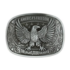America&rsquo;s Freedom 2nd Amendment Eagle Belt Buckle Antique Silver Fits 1.5&Prime; Belts