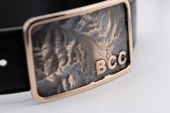 Big Cottonwood Canyon Topographic Belt Buckle | Hand Poured Bronze | 3D Map