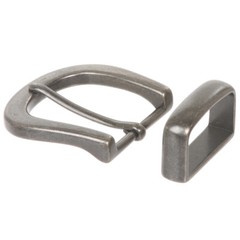 1 1/4&Prime; (32 mm) Nickel Free Single Prong Horseshoe Belt Buckle Set