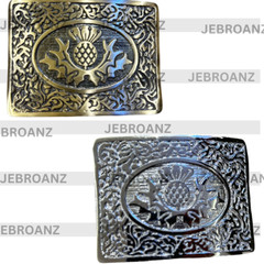 Mens Scottish Celtic Kilt Belt Buckle for highland wear Scottish Thistle Design