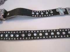 FACETED CRYSTALS RELIGIOUS CROSS & STUDS BELT BUCKLE & LEATHER BELT – BBA-28