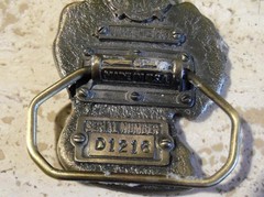 The Great American Buckle Co USA 1983 Brass Northwest Coast Design