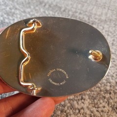 Montana Silversmiths Initial D Belt Buckle Silver Gold Tone Floral Rope Edge