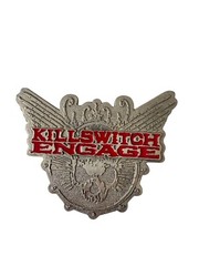 Bravado Killswitch Engage in Red Skull Wings Belt Buckle Silver Metalcore Band