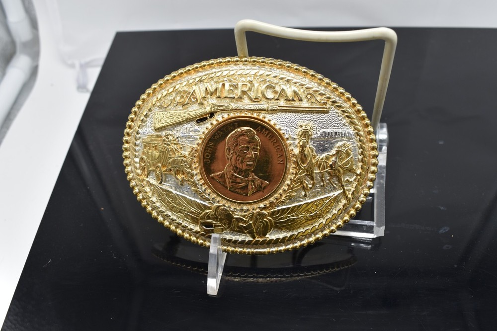 AWARD DESIGN MEDALS SILVERSMITH COLLECTION AN AMERICAN JOHN WAYNE GOLD SILVER PL