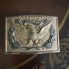 Vintage 1970s AHM 623 « E PLURIBUS UNUM » American Bald Eagle Brass Belt Buckle 3&Prime;