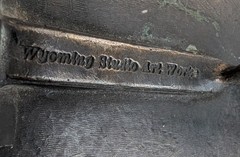 Vintage belt buckle 1975 WTSO James Lind Wyoming Studio Art Works radio
