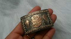Very nice vintage Mexico sterling 925 2 tones buckle