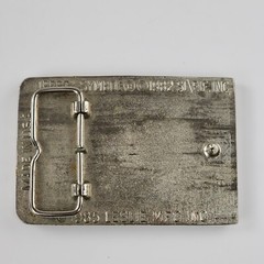 Vtg Belt Buckle Liberty Centennial Coin 1886-1986 Leslie Mfg 1985 Metal USA