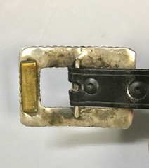 Arnold Goldstein Sterling Silver Concho Black Belt
