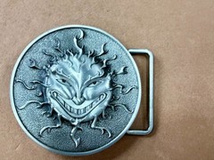 Flaming Sun Solar Flare Grinning Creepy Smile Novelty Belt Buckle by Buckle Rage