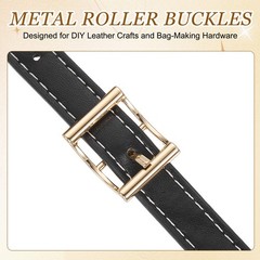4Pcs Single Prong Belt Buckle 0.75&Prime; ID Curved Bow Buckle for Shoes, Light Gold