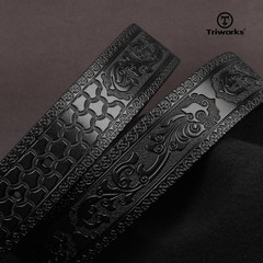 TRIWORKS Western Buckle Belts for Men, Mens Cowboy Fit Size 34&Prime;-37&Prime;, A-black