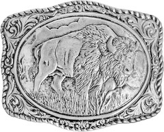 Western Belt Buckles for Men Cowboy Belt Buckle American Patriotic Buffalo Be…