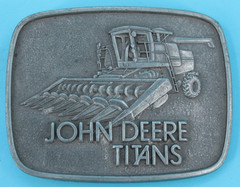 VTG 80s John Deere Titans Tractor Combine Western Belt Buckle